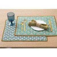 Set of 2 Nadesha Floral 100% Cotton Voile Placemats