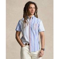 Striped Oxford Cotton Shirt with Short Sleeves