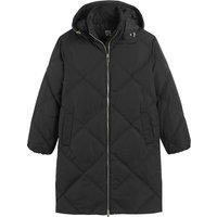 Mid-Length Padded Jacket with Removable Hood