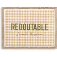 'Formidable' 30 x 40cm Gingham Printed Poster
