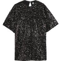 Recycled Sequin Mini Dress with Short Sleeves