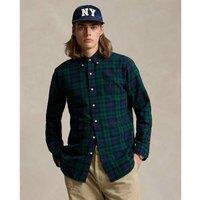 Checked Oxford Cotton Shirt with Embroidered Logo