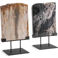 Kayu Petrified Wood Sculpture On Metal Base