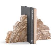 Set of 2 Kayu Petrified Wood Bookends
