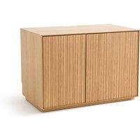 Mikube Closed Low Oak Cabinet