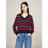 Striped V-Neck Jumper