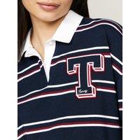 Striped Cotton Polo Shirt with Long Sleeves