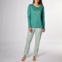 Tweed Cotton Pyjamas with Long Sleeves