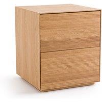 Mikube 2-Drawer Oak Office Unit