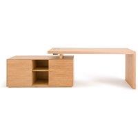 Mikube 2-Door Oak Office Unit