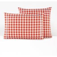 Mallory Embroidered Gingham 100% Cotton Pillowcase