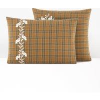 Lotta Embroidered Tartan 100% Cotton Pillowcase