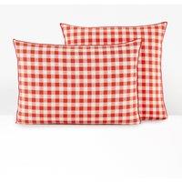 Veldi Orange Gingham 100% Cotton Pillowcase