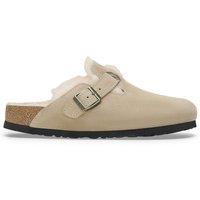 Boston Suede Clogs with Faux Fur Lining