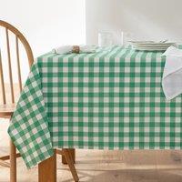 Louanne Checked Soft 100% Coated Cotton Tablecloth