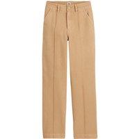 Cotton Wide Leg Trousers, Length 31.5"