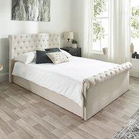 Chesterfield Linen Storage Ottoman Bed with Scroll Top