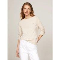 Plain Cotton Mix Jumper with Boat Neck