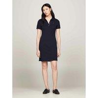 Cotton Polo Mini Dress with Short Sleeves