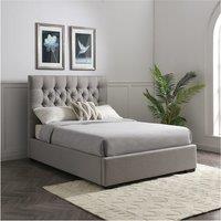 Esme Buttoned Wool Upholstered Multi-Lift Ottoman Storage Bed