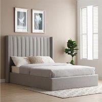 Taylor Fluted Wool Headboard Multi-Lift Ottoman Storage Bed