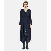 V-Neck Maxi Dress with Long Sleeves