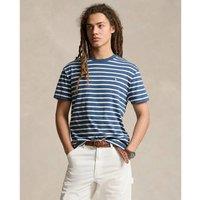 Striped Cotton Jersey T-Shirt with Embroidered Logo