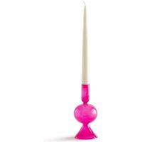 Pink October 17cm High Glass Candlestick