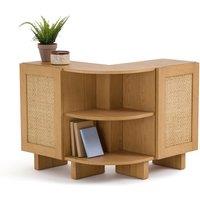 Arty Oak & Cane Behind Sofa Storage