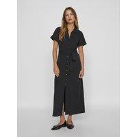 Maxi Shirt Dress with Tie-Waist