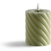 Caspar 12.3cm High Twisted Wax LED Candle