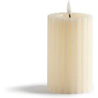 Caspar H14.8cm Ribbed Wax LED Candle