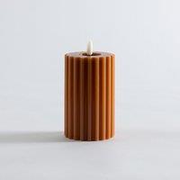 Caspar H14.8cm Ribbed Wax LED Candles