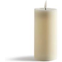 Caspar 18cm High Ribbed Wax LED Candle