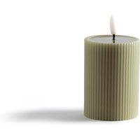 Casper 13cm High Ribbed Wax LED Candle