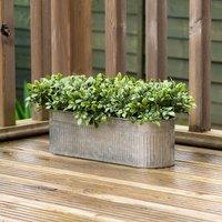 20cm Artificial UV Boxwood Trough UV