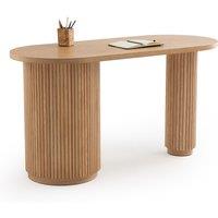 Genna Organically Shaped Oak Veneer Desk