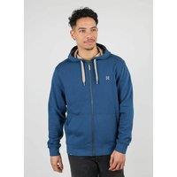 Embroidered Logo Zipped Hoodie in Cotton Mix