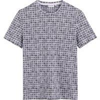 All-Over Print T-Shirt in Cotton with Crew Neck