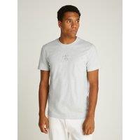 Embroidered Logo Cotton T-Shirt with Crew Neck