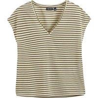 Metallic Striped T-Shirt with Short Sleeves