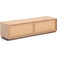 Gipey 140cm Oak Veneer & Canework Storage Module