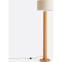 Dehen Oak & Linen Floor Lamp