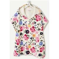 Floral Cotton Hooded Poncho