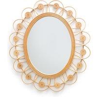 Ramza 93cm High Flower Shape Rattan Mirror