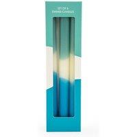 Set of 6 Two-Tone Dinner Candles