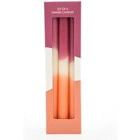 Set of 6 Two-Tone Dinner Candles