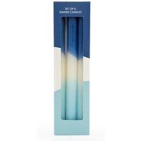 Set of 6 Two-Tone Dinner Candles