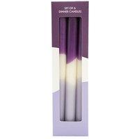 Set of 6 Two-Tone Dinner Candles