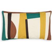 Scolto Embroidered Graphic 100% Cotton Rectangular Cushion Cover